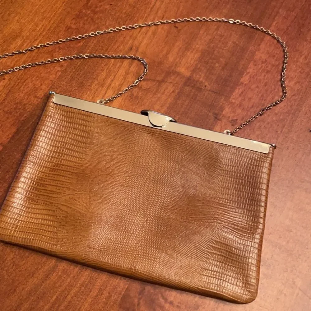 Vintage Etra Reptile Leather Clutch